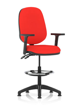 Eclipse Plus II Lever Task Operator Chair Bergamot Cherry Fully Bespoke Colour With Height Adjustable Arms With High Rise Draughtsman Kit Image 2