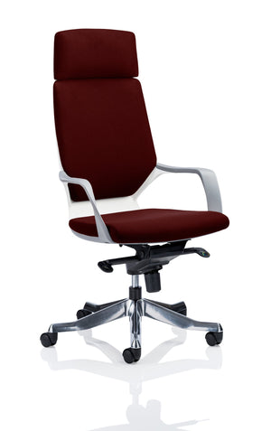 Xenon Executive White Shell High Back With Headrest Fully Bespoke Colour Ginseng Chilli Image 2