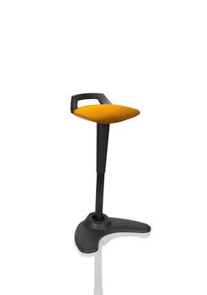 Spry Stool Black Frame Bespoke Colour Seat Senna Yellow Image 2