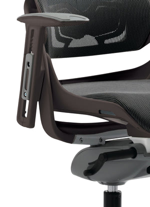 Zure Executive Chair Black Shell Charcoal Mesh And Headrest Image 7