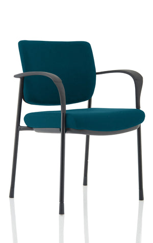 Brunswick Deluxe Black Frame Bespoke Colour Back And Seat Maringa Teal With Arms Image 2