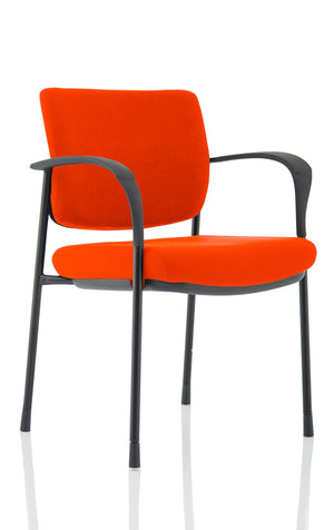 Brunswick Deluxe Black Frame Bespoke Colour Back And Seat Tabasco Orange With Arms Image 2