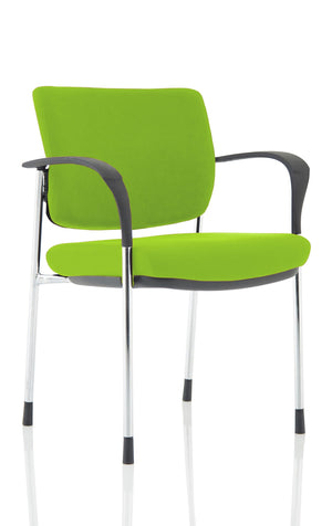 Brunswick Deluxe Chrome Frame Bespoke Colour Back And Seat Myrrh Green With Arms Image 2