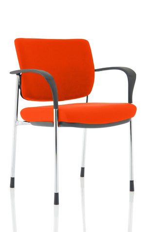 Brunswick Deluxe Chrome Frame Bespoke Colour Back And Seat Tabasco Orange With Arms Image 2