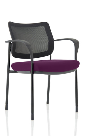 Brunswick Deluxe Mesh Back Black Frame Bespoke Colour Seat Tansy Purple With Arms Image 2