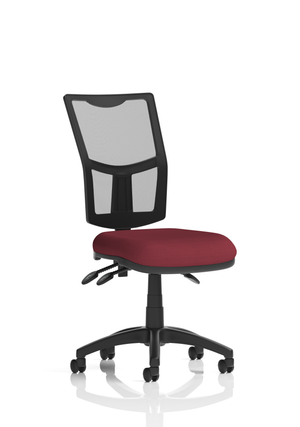 Eclipse Plus III Lever Task Operator Chair Mesh Back With Bespoke Colour Seat In Ginseng Chilli