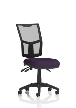 Eclipse Plus III Lever Task Operator Chair Mesh Back With Bespoke Colour Seat In Tansy Purple