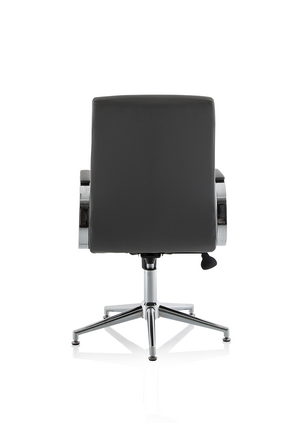 Ezra Executive Grey Leather Chair With Glides Image 7