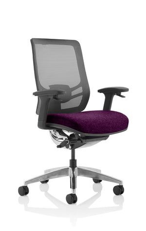 Ergo Click Bespoke Fabric Seat Tansy Purple Black Mesh Back
