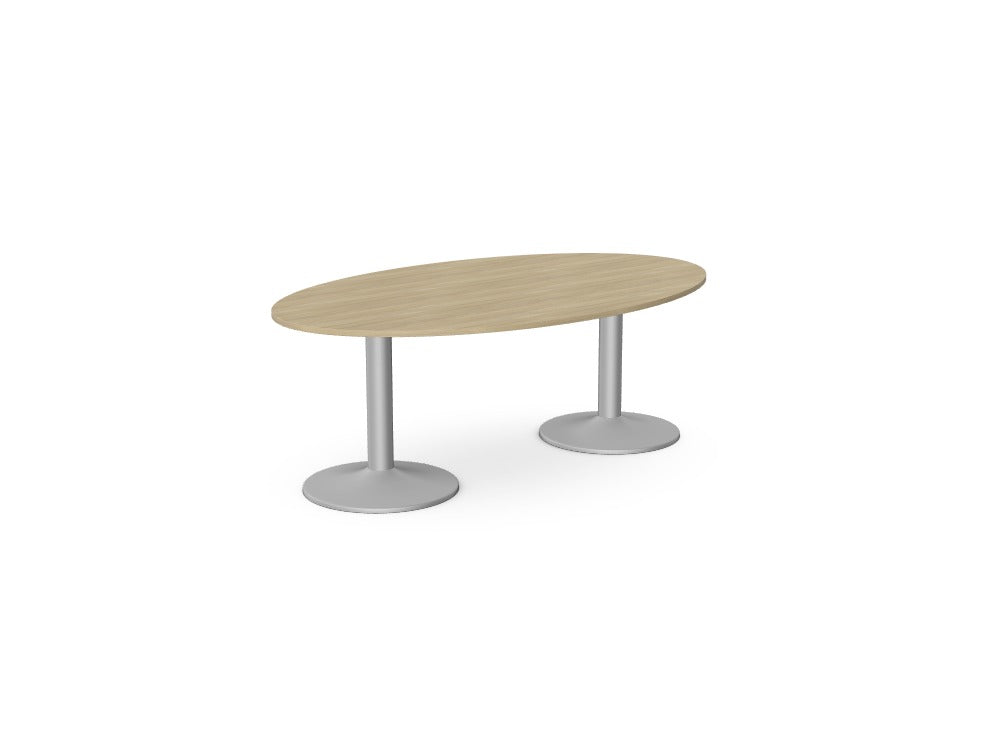 Custom Kito Elipse Meeting Table, Double Cylinder Leg Base - Ref: PAXTT2