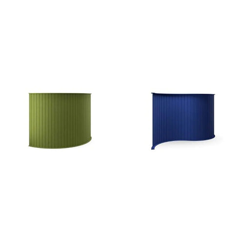 Ezoboard Kayra Soundproof Office Divider In Green Finish With Green Chair And White Table In Office Setting