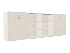 Key Modular 3 Level Storage Wall with Open and Closed Units