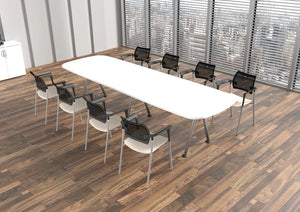 Kito Oval Meeting Table Panel Leg Base   2 Piece   Size 3000 Mm X 1400 Mm 6