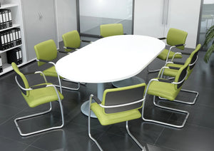 Kito Oval Meeting Table Panel Leg Base   2 Piece   Size 3000 Mm X 1400 Mm 7