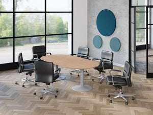 Kito Oval Meeting Table Panel Leg Base   2 Piece   Size 3000 Mm X 1400 Mm 9