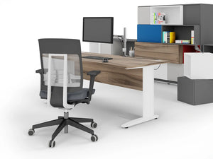 Komo Crescent Desk With Pole Leg 17
