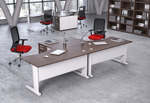 Komo Crescent Desk With Pole Leg 9