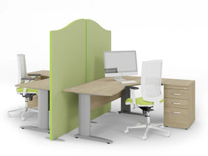 Komo Crescent Desk With Pedestal 14