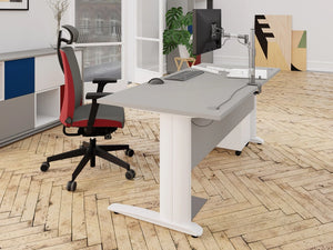 Komo Crescent Desk With Pedestal 7