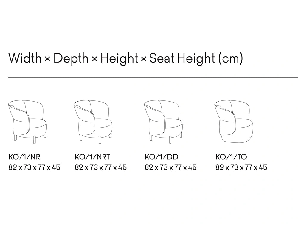 Kori Armchair Dimensions
