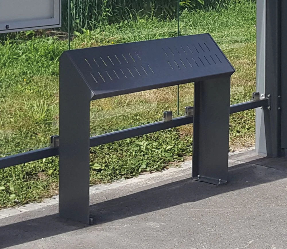 Kube Steel Perch Seat in Outdoor Setting