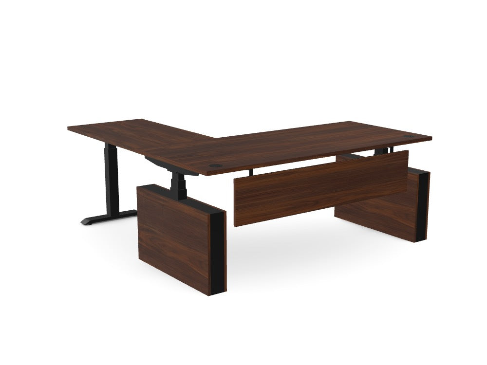 Custom Ws.D Levo Sit-Stand Desk with Return - Ref: GBYADX