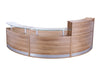 Lhr Lhr Fhr Elite 3 Section Semi Circle Reception Unit In Walnut