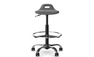 Lab Height Adjustable Sit Stand Stool With Castors 2