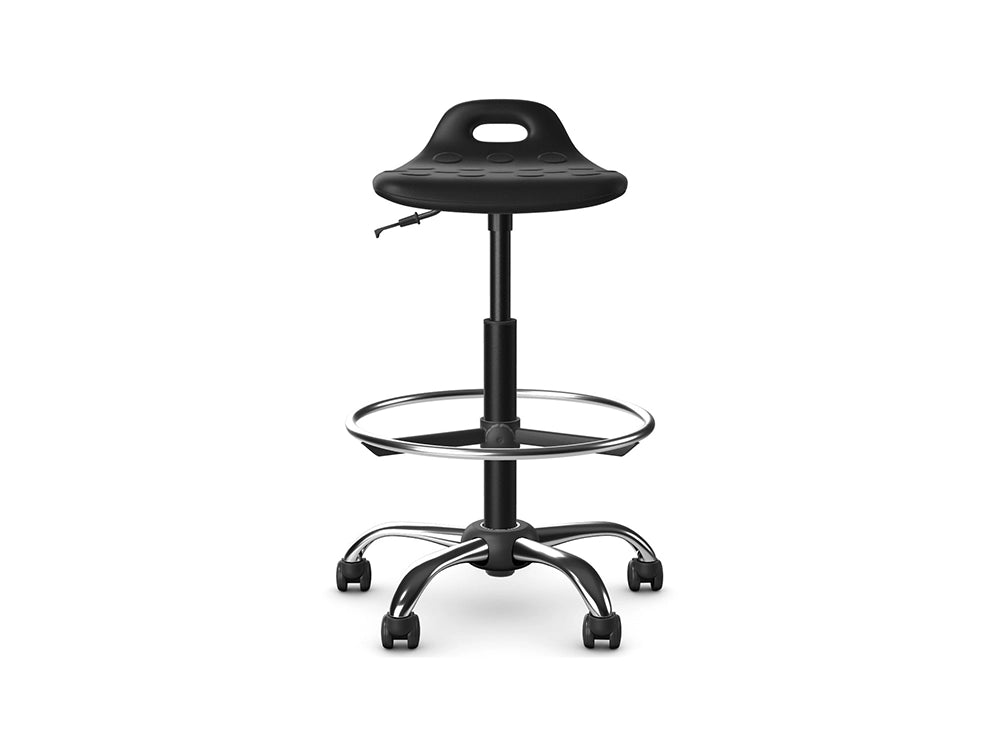 Lab Height Adjustable Sit Stand Stool With Castors