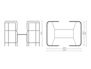 Leaf Pod Brainstorm Meeting Sofa Booth Dimensions