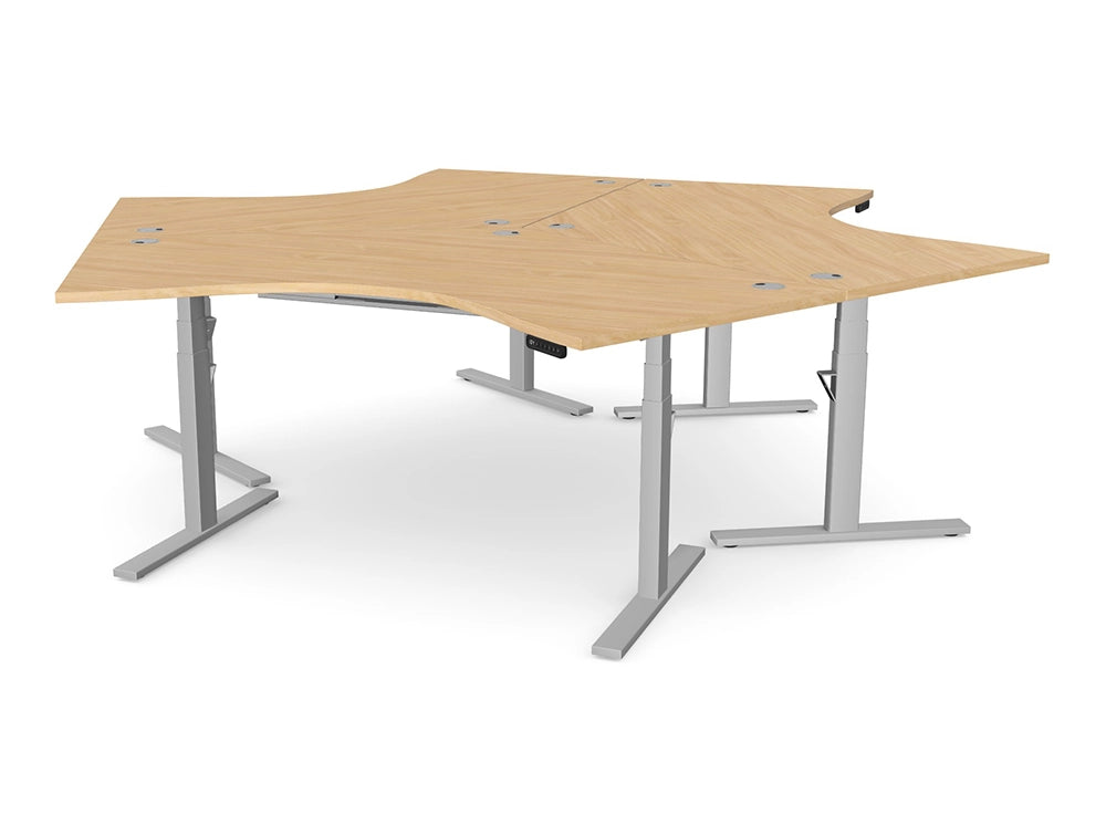 Leap 120 Degree 3 Person Bench Desk Main