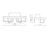 Legvan 180 Upholstered Modular Seating Dimensions