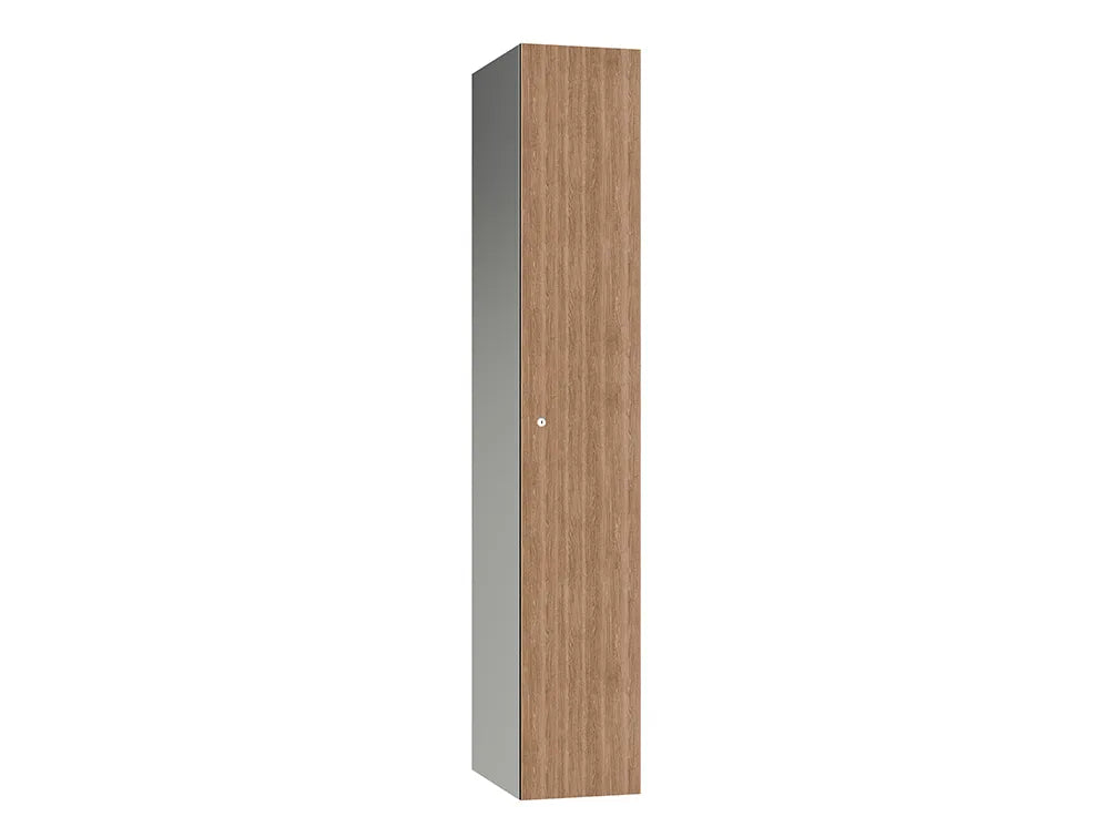 Leisure 1 Door Aluminium Locker Oak