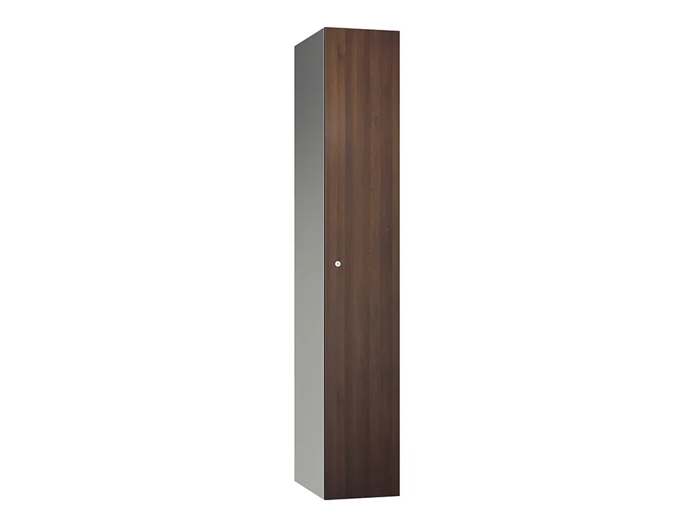 Leisure 1-Door Aluminium Locker - Walnut