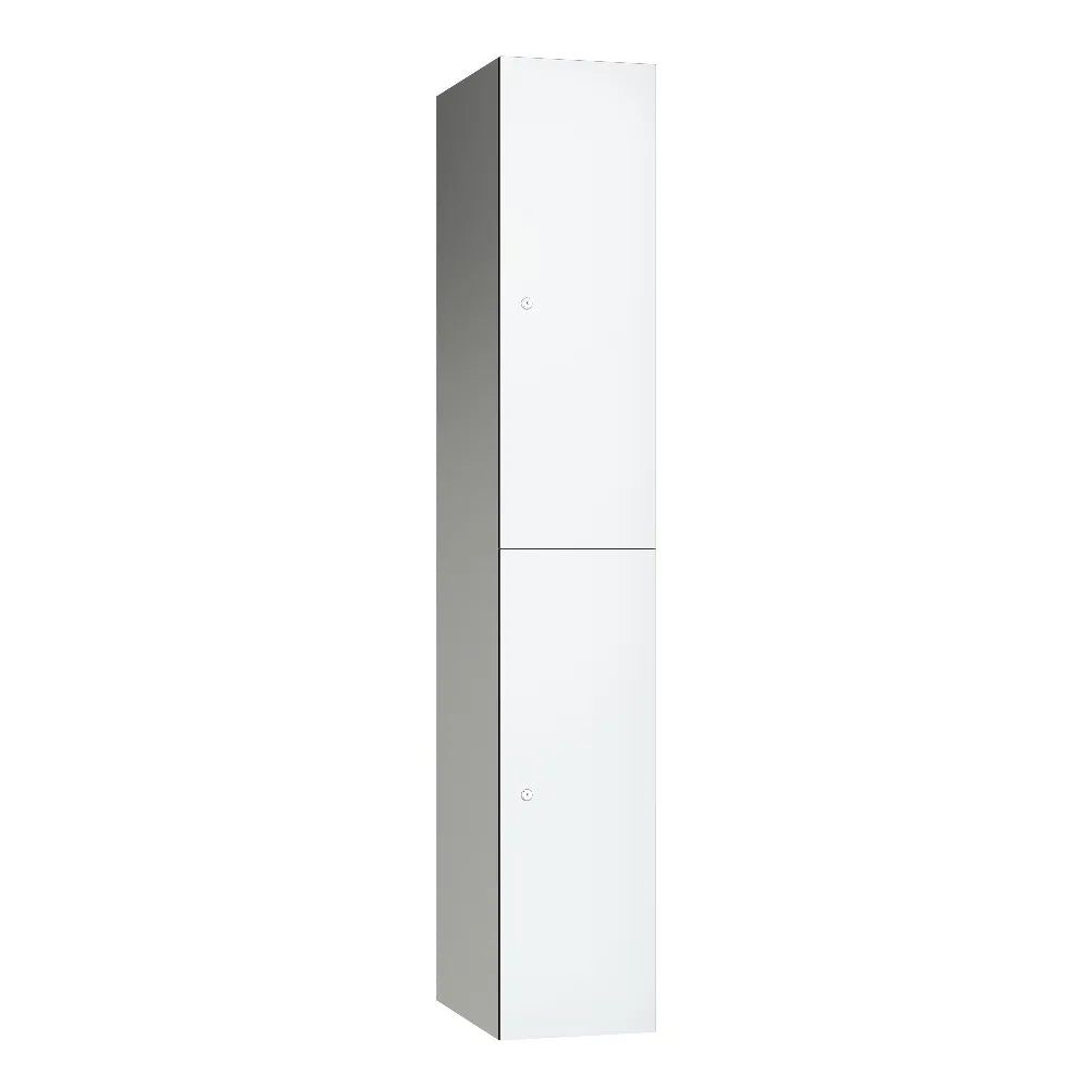 Leisure 2 Door Aluminium Locker Designer Wht