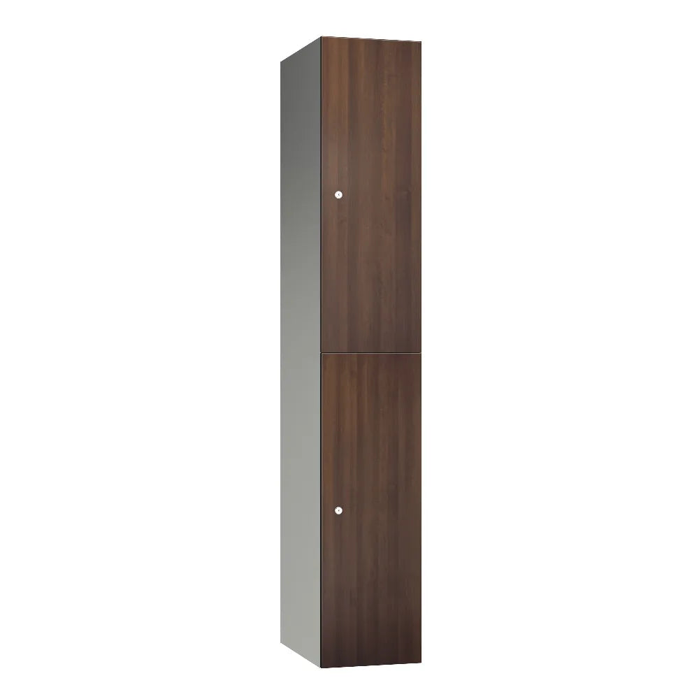 Leisure 2-Door Aluminium Locker - Walnut