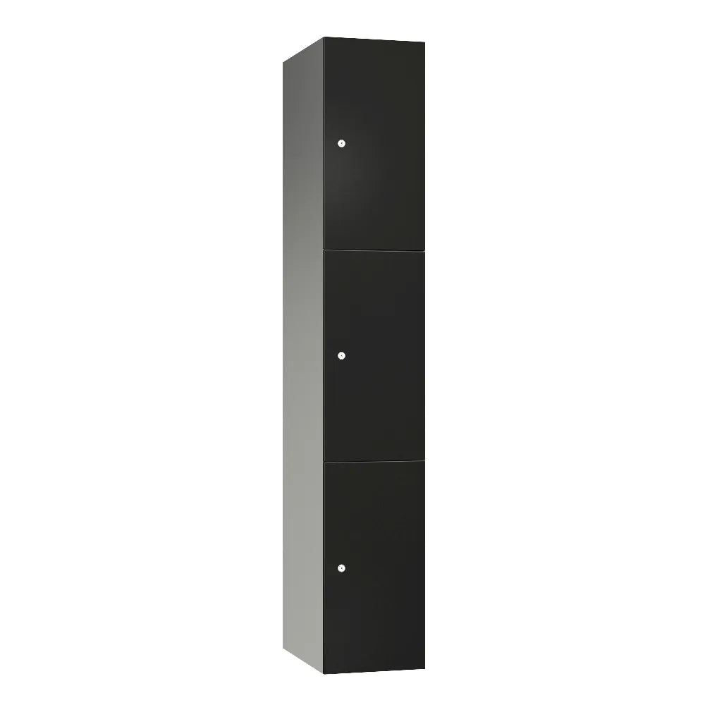 Leisure 3 Door Aluminium Locker Black