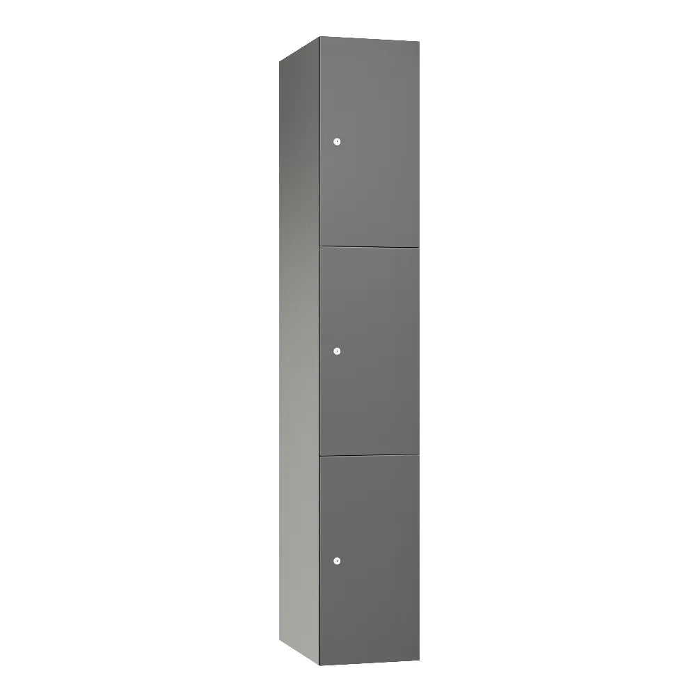 Leisure 3 Door Aluminium Locker Drk Grey
