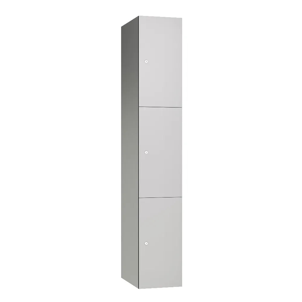 Leisure 3-Door Aluminium Locker - Pearl Grey