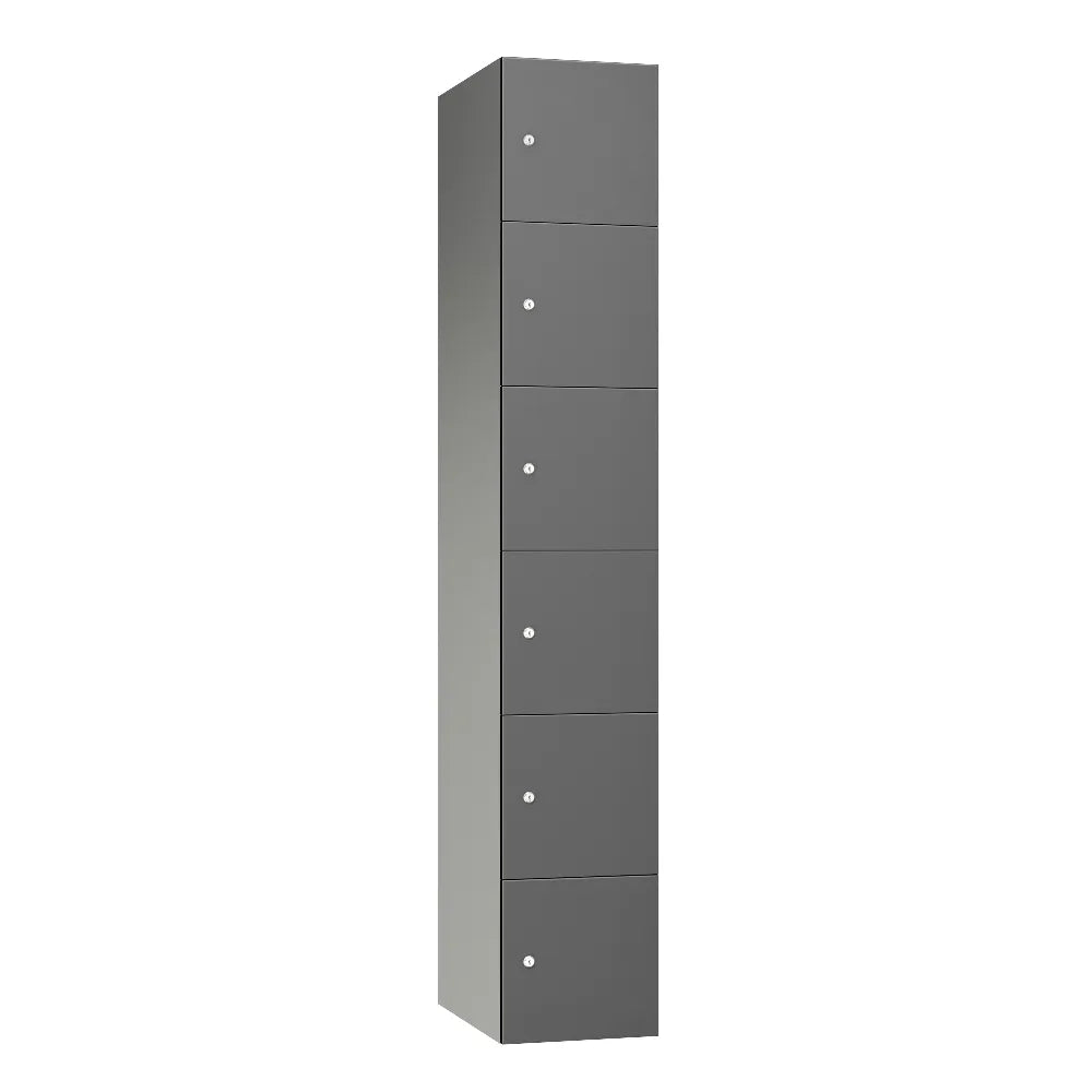 Leisure 6 Door Aluminium Locker Drk Grey