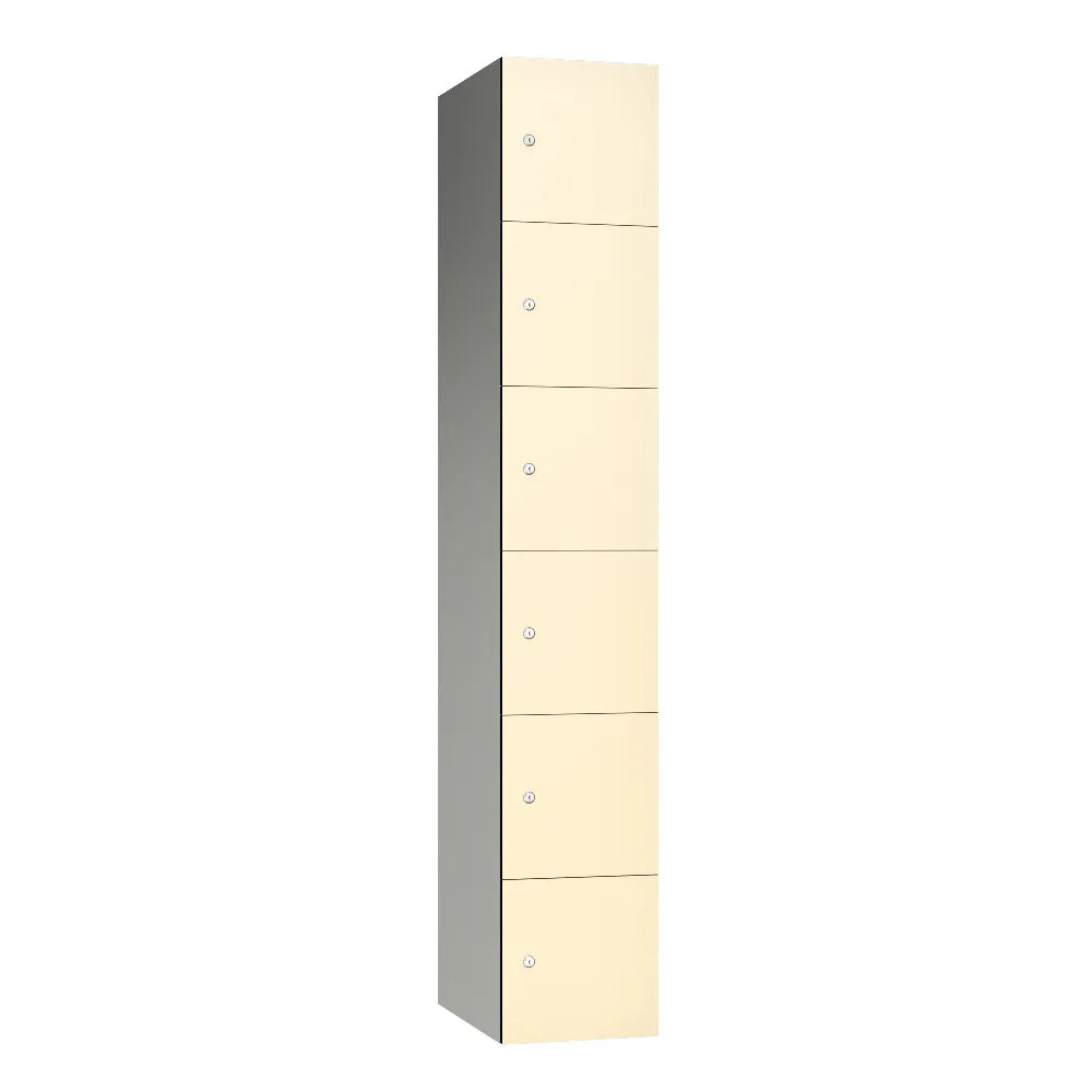 Leisure 6 Door Aluminium Locker Ivory