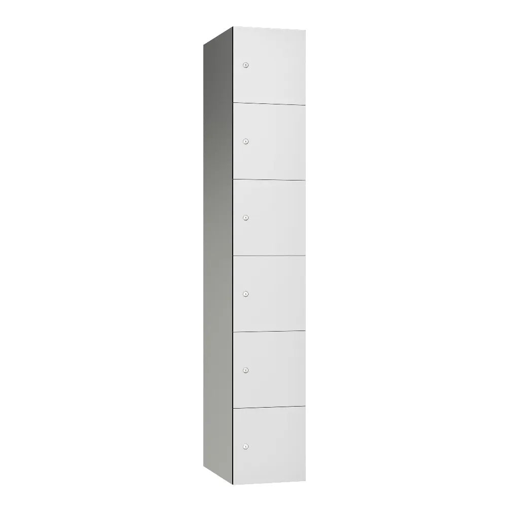 Leisure 6-Door Aluminium Locker - Light Grey