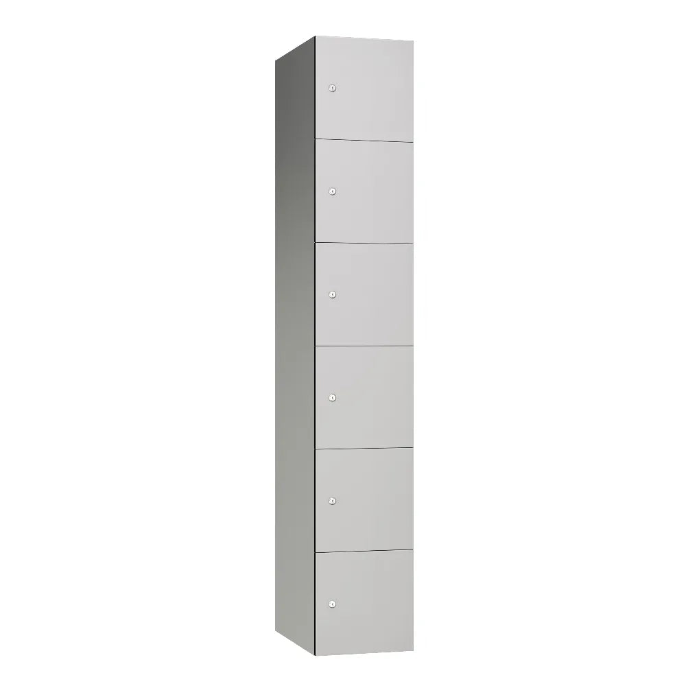 Leisure 6-Door Aluminium Locker - Pearl Grey