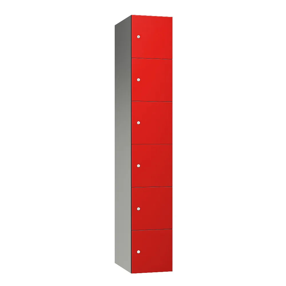 Leisure 6-Door Aluminium Locker - Red Dynasty