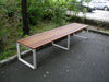 Leman Wooden Backless Outdoor Bench in Outdoor Setting