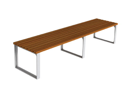 Leman Wooden Backless Outdoor Bench