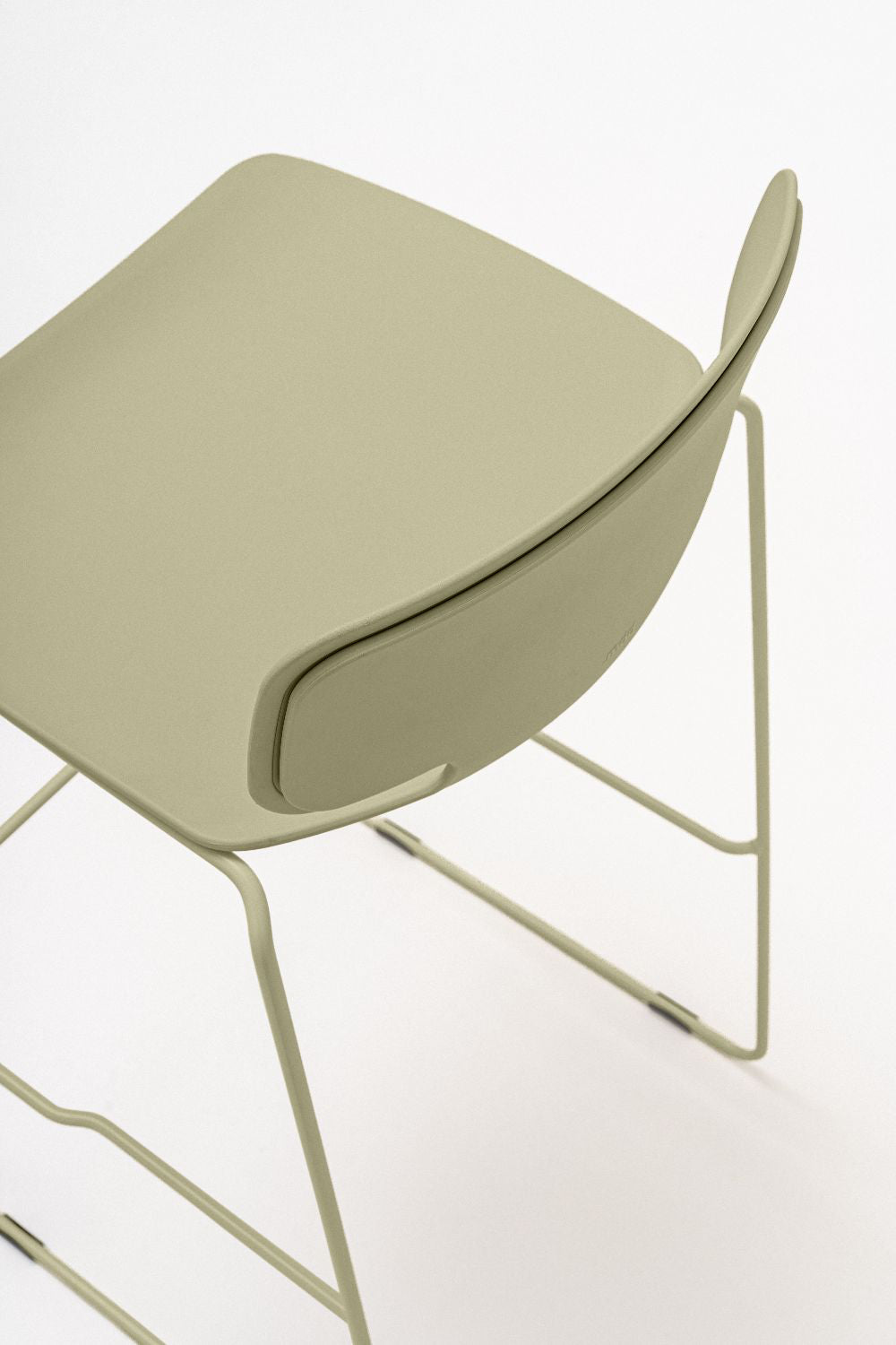 Lena Low Backrest Stool with Sled Base Detail 3