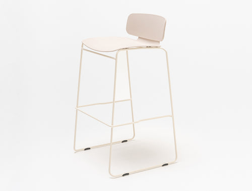 Lena Low Backrest Stool with Sled Base