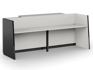Libra Premium Anthracite Reception Desk Unit With Grey Inner Elements