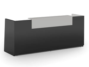 Libra Premium Anthracite Reception Desk Unit With Grey Riser
